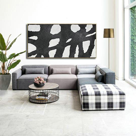 Acrylic Painting On Canvas,Oversized Horizontal Minimal Art On Canvas - Canvas Wall Art Home Decor